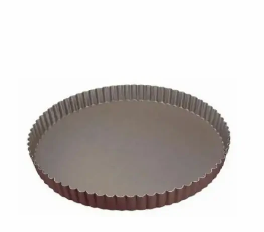 Tourtière cannelée fixe anti-adhérente