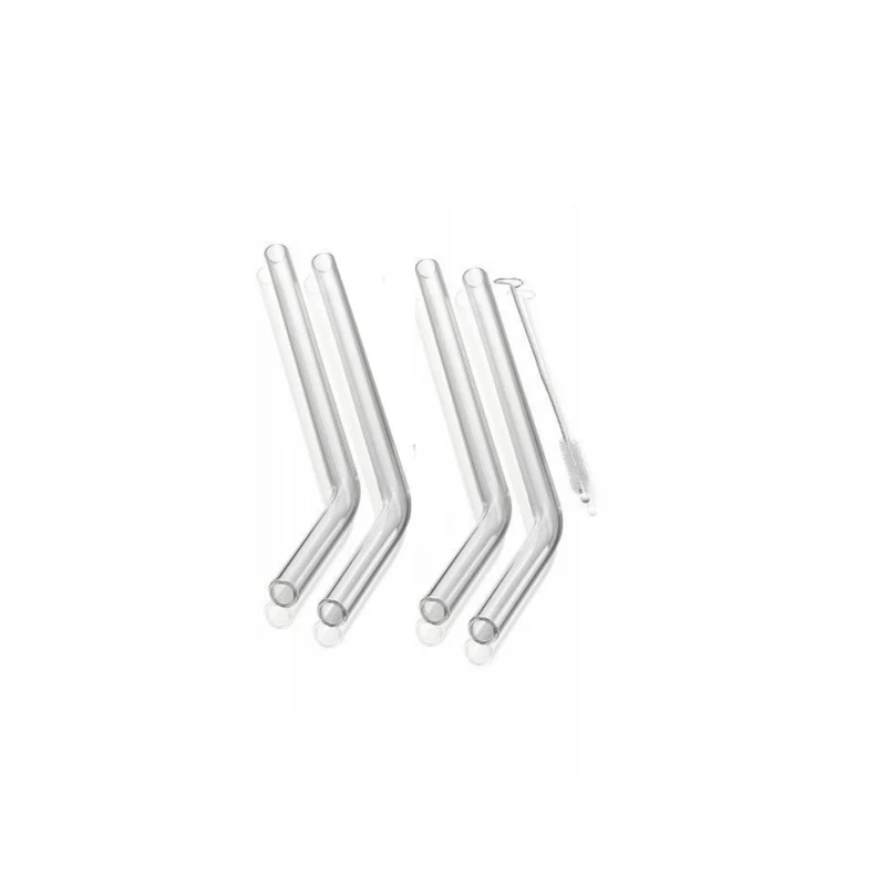 Lot 4 pailles en verre + goupillon