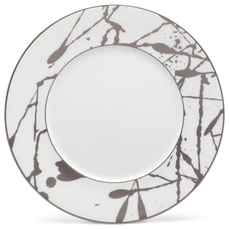 Noritake Rapture Platinum 20 Piece Fine Porcelain China Dinnerware Set