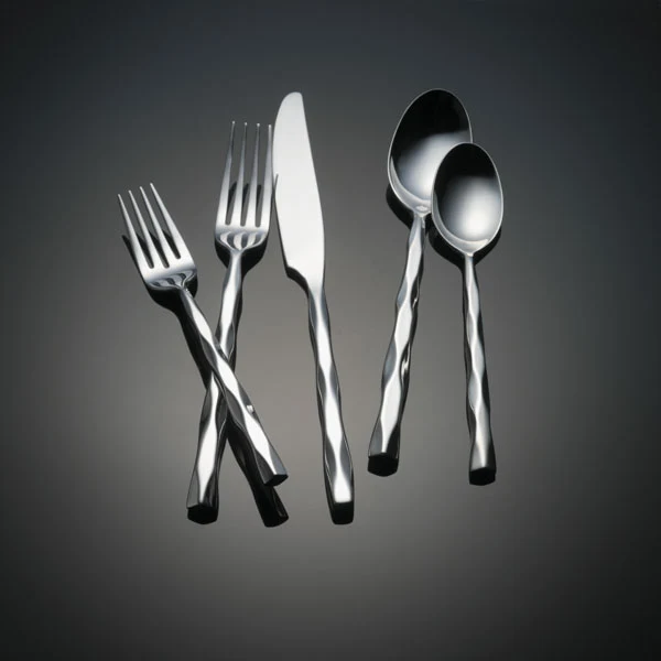 : Yamazaki 5 Piece 18/8 Stainless Steel Single Place Setting Flatware Set, Cable