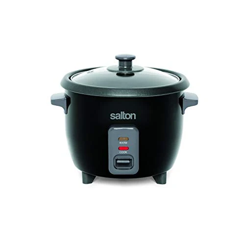Salton Automatic 6 Cup Rice Cooker - Black Stainless Steel