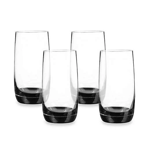Qualia Ebony Highball Glass, Set of 4