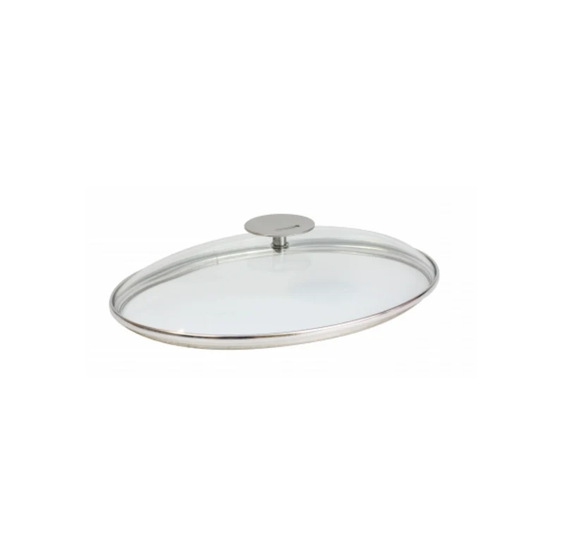 Couvercle en verre bombé Platine ovale
