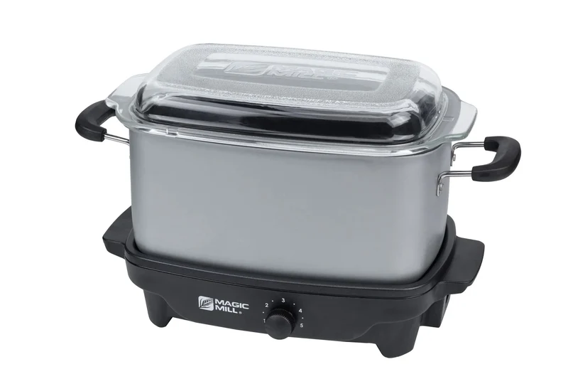 Magic Mill 5qt Slow Cooker With Flat Glass Cover