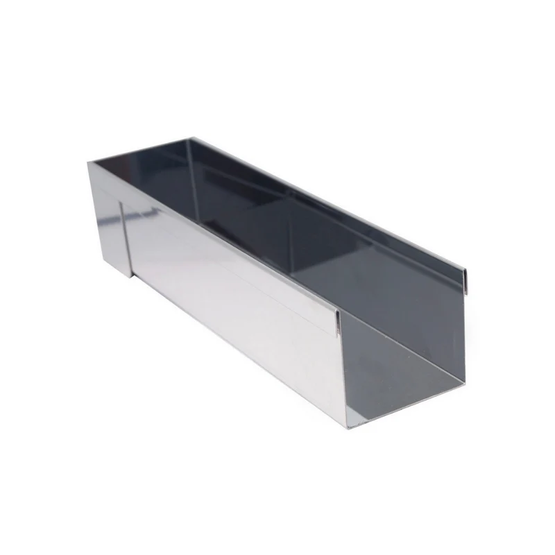 Gouttière à bûche rectangulaire inox 30cm