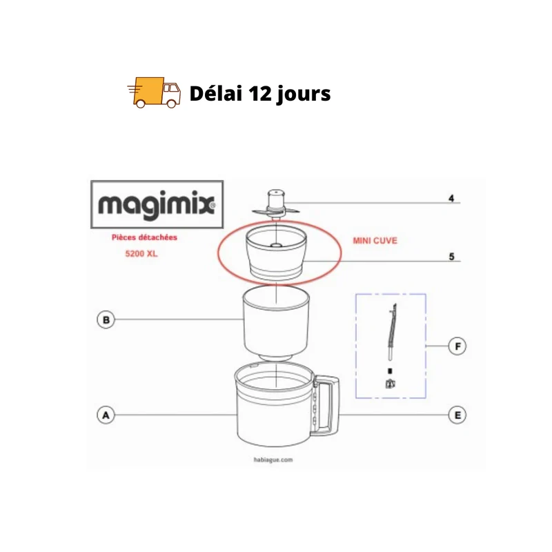 Mini cuve robot Magimix 5200 XL