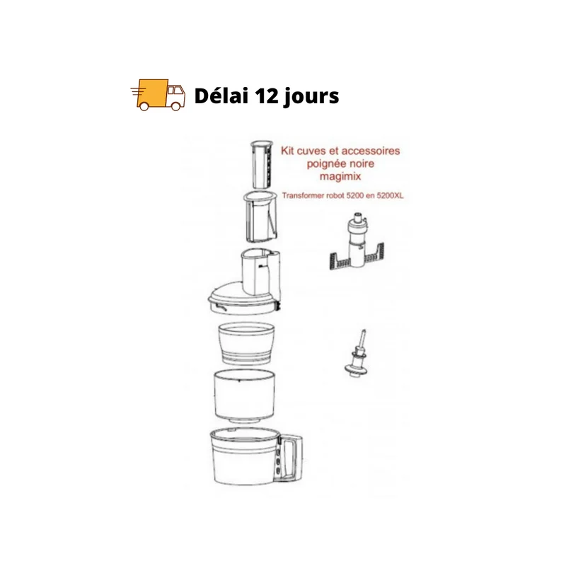 Kit cuve noir et accessoires Magimix 5200 pour 5200XL