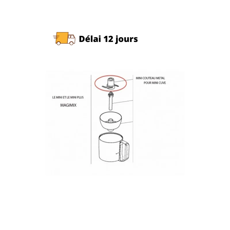 Mini couteau métal pour mini cuve le Mini Magimix