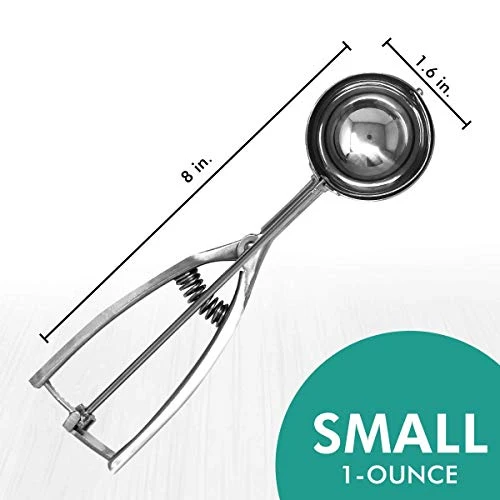 Millvado 1.5oz Stainless Steel Ice Cream and Cookie Scoop