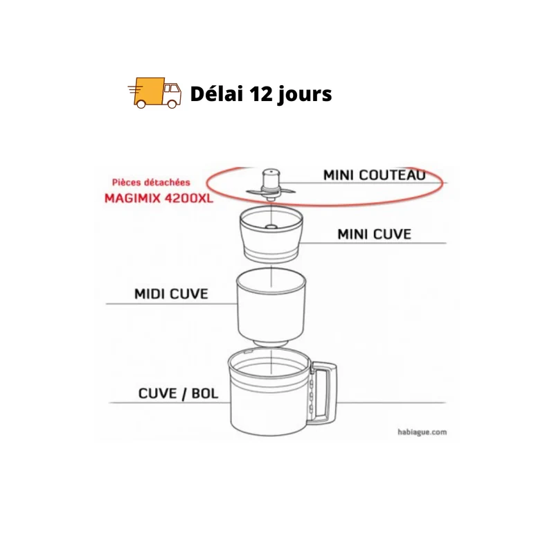 Mini couteau métal Magimix CS 4200XL