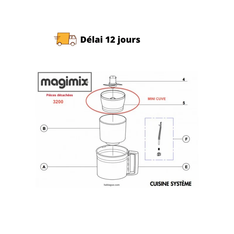 Mini cuve robot Magimix 3200