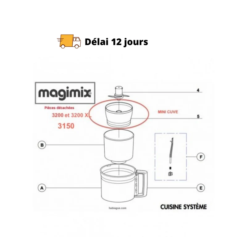 Mini cuve robot Magimix 3150
