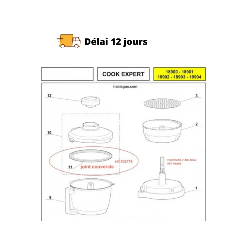 Joint de couvercle Cook Expert Magimix