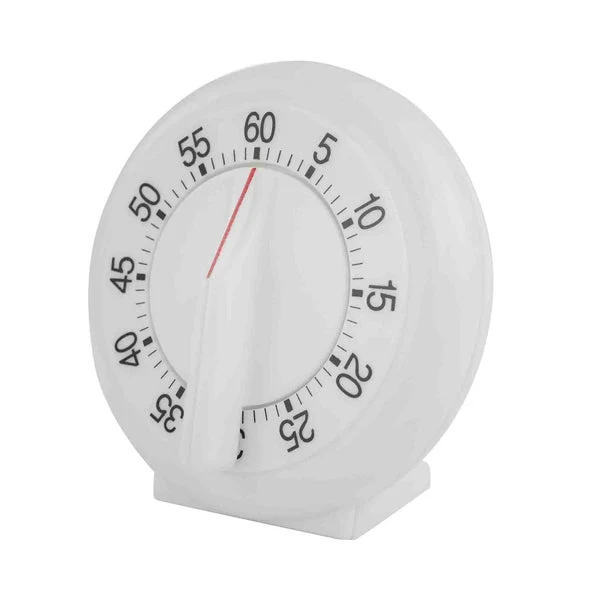 Home Basics 60 Minute Mechanical Kitchen Timer, White