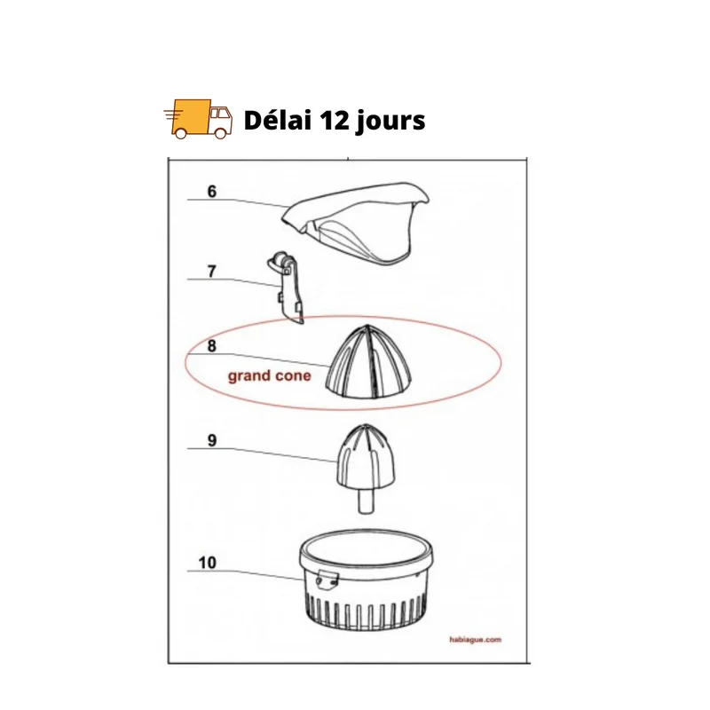 Grand cone du presse agrumes Mini Magimix
