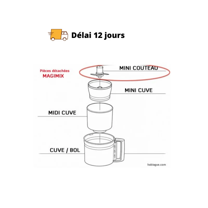 Mini couteau métal 3200 Magimix