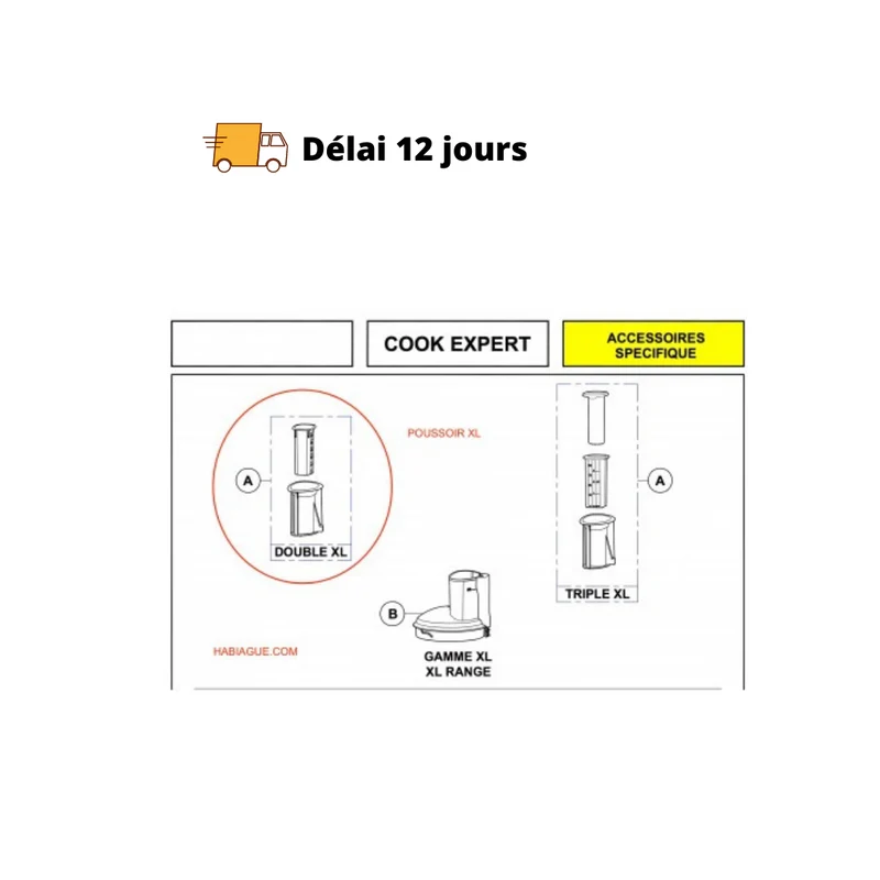 Gros poussoir et poussoir Magimix Cook Expert