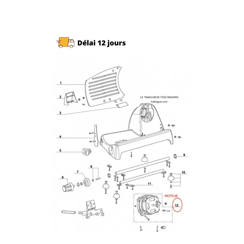 Moteur trancheuse T250 Magimix