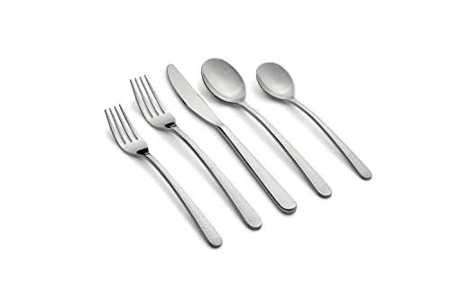 Cambridge Kiera Mirror Textured 20-Piece Flatware Set