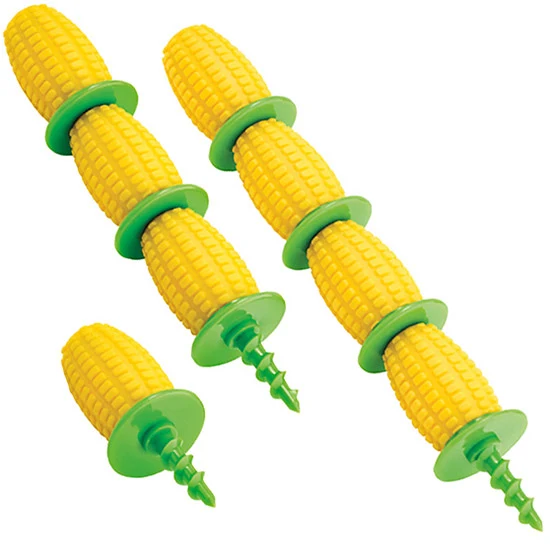Kuhn Rikon Corn Holders, Yellow/Green - Set of 8