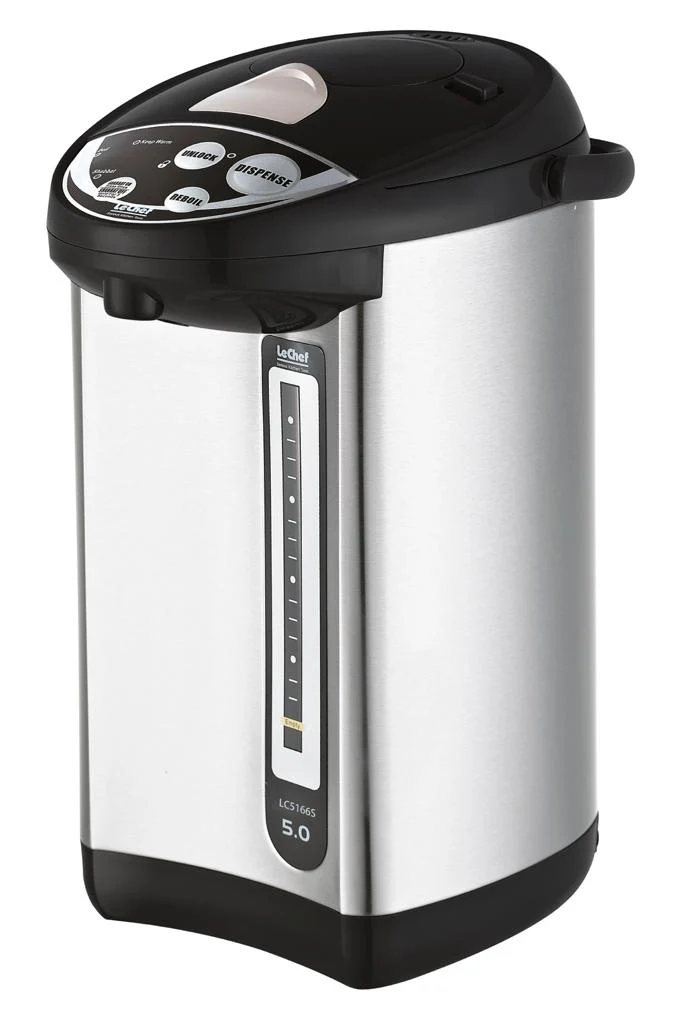 Le Chef LC5166S 5QT Hot Water Pump Pot, Stainless Steel with Auto Dispense, Shabbos mode, PUMPPOT Can add Cold Water On Yom Tov