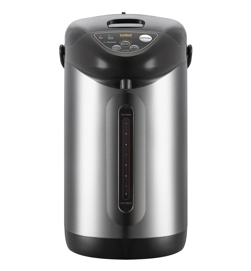 Le Chef 5 QT Hot Water Pump Pot, Charcoal Stainless Steel and Black