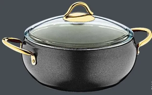 Europe Granite Nonstick Pot, Casserole, Saucepan, All Glass Cover, Copper Handles, Induction Compatible (2.5QT, 5QT, 6.5QT COOKPOT, 11" Saucepan)