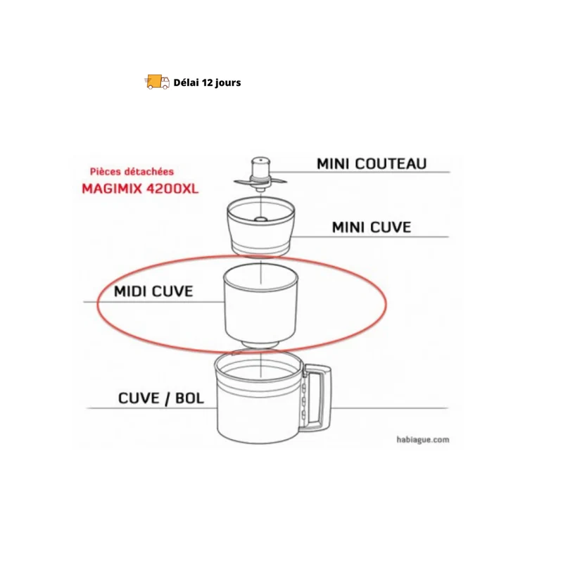 Midi cuve robot Magimix CS 4200XL