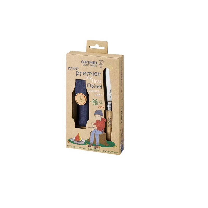 Coffret Mon premier Opinel hêtre naturel avec étui