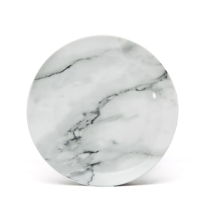 Godinger 7.7" Carrera Marble Side Plate Dishwasher and Microwave Safe