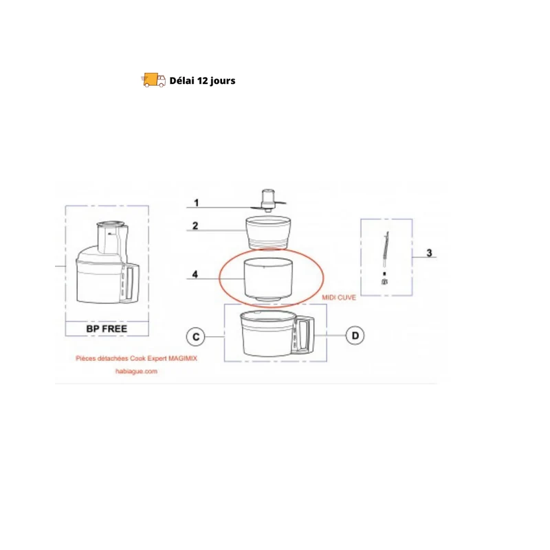 Midi cuve Cook Expert Magimix