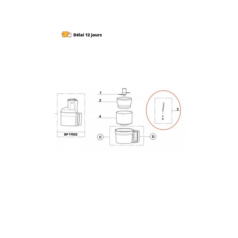 Tige de sécurité pour robot Magimix Cook Expert
