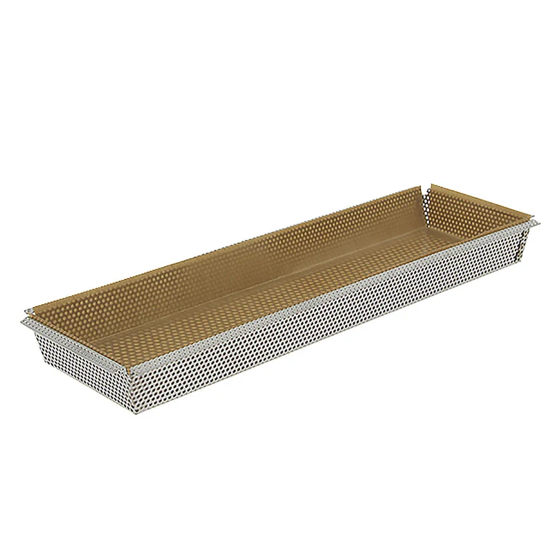 Moule rectangulaire inox perforé fond amovible