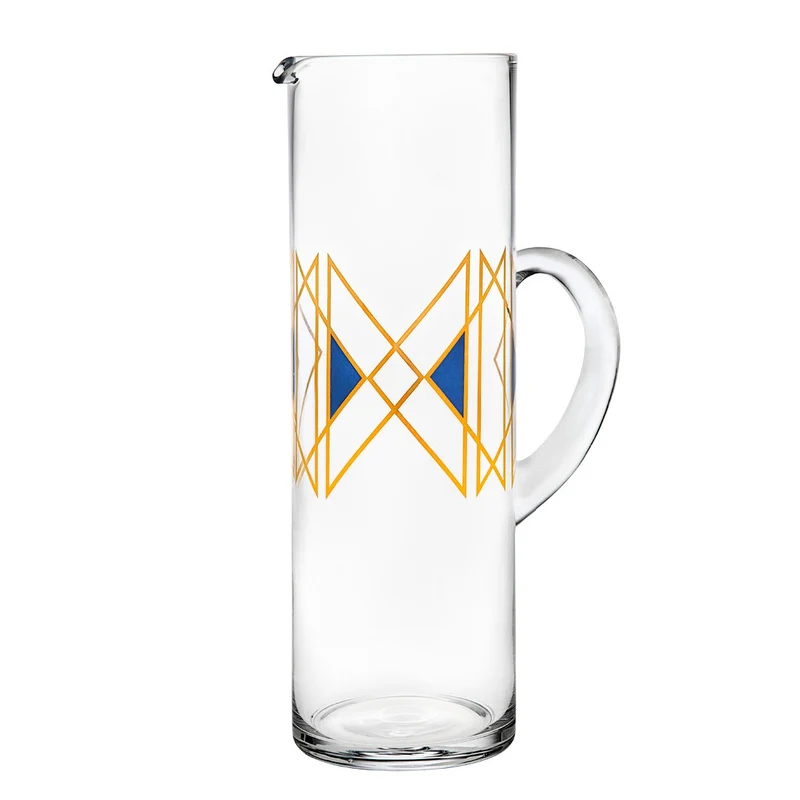 Godinger Silver Art 54524 68 oz Pitcher Jug, Helix Architectural Triangle (3.98" L X 6.57" W X 11.89" H)