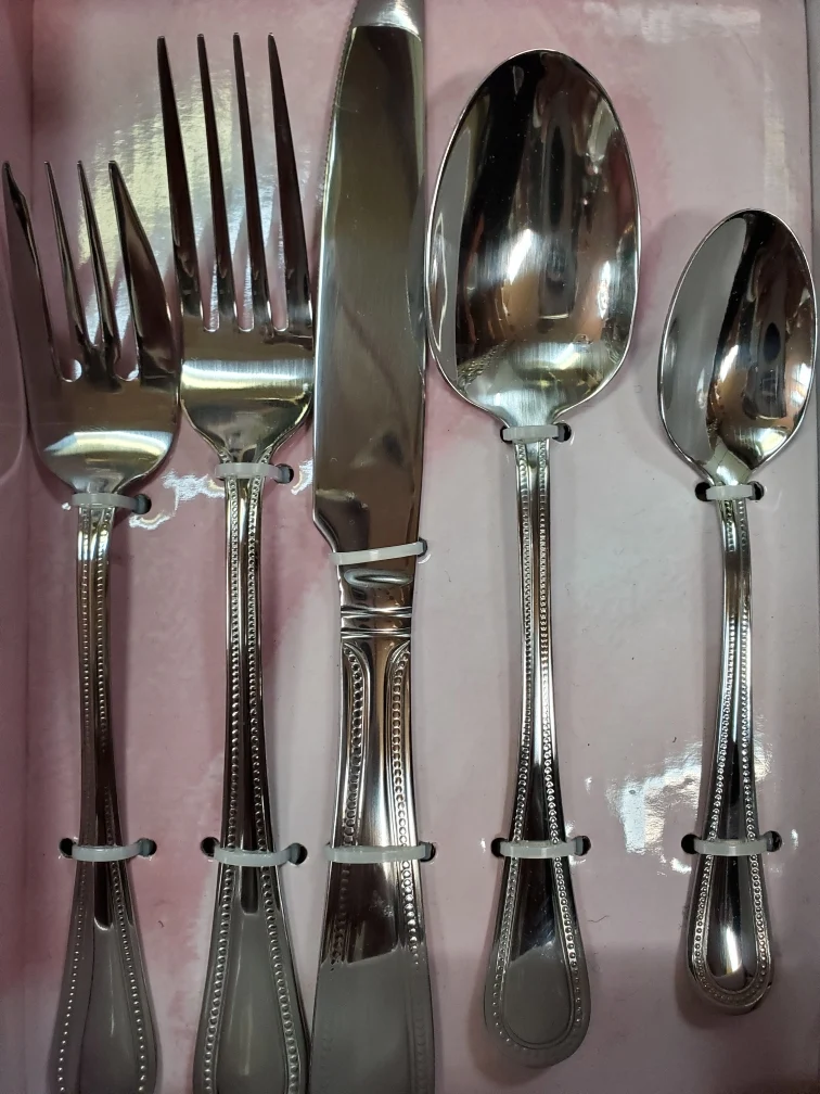 Prestige Flatware Euro Beads, 20 Piece Set, Service for 4, 18/0
