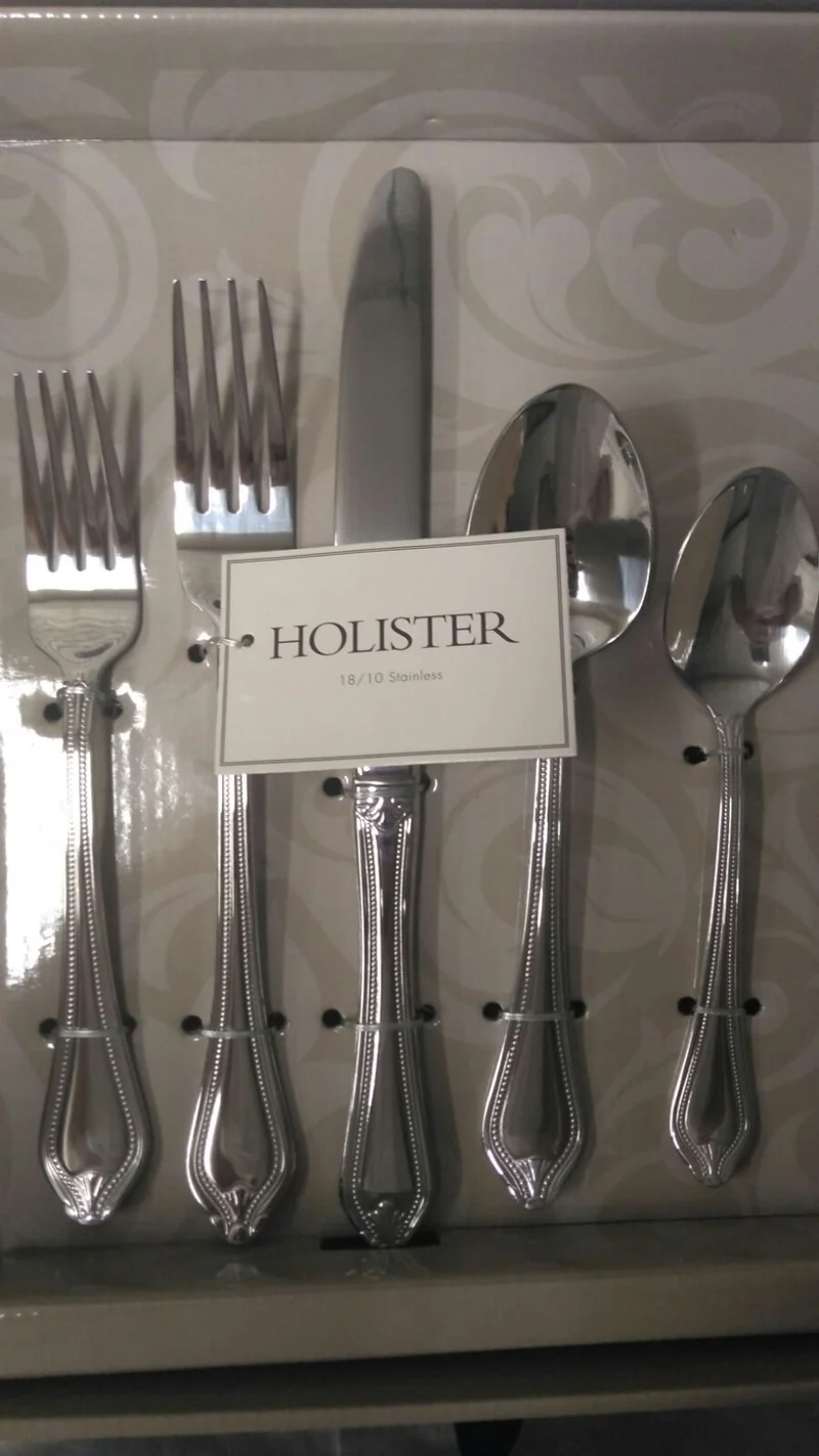 Holister Metropolitan G100399 18/10 Stainless Steel 20 Piece Flatware Set, Sherbrooke Stainless Steel