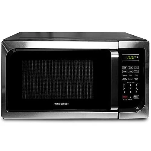 Farberware Classic 900-Watt Microwave Oven, Stainless Steel, 0.9 Cu.Ft