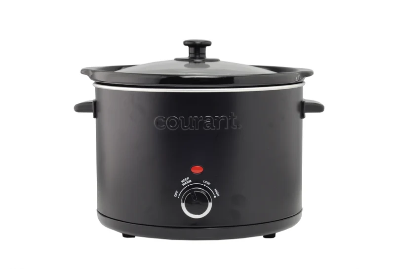 Courant 5Qt Slow Cooker, Ceramic Pot, Black Matte