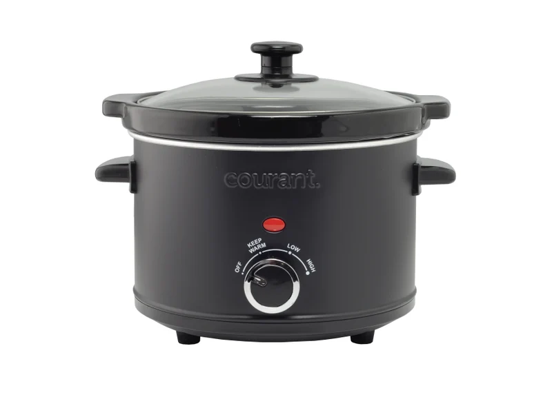 Courant 2.5QT Slow Cooker, Ceramic Pot, Matte Black CROCKPOT