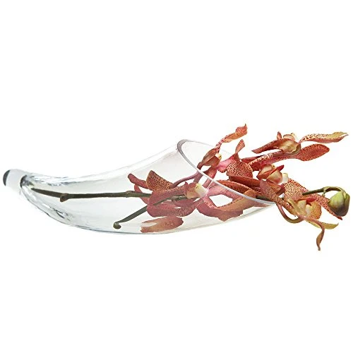 Chive Hudson Small Horn Vase (14" long, 2.5" wide, 3" tall)