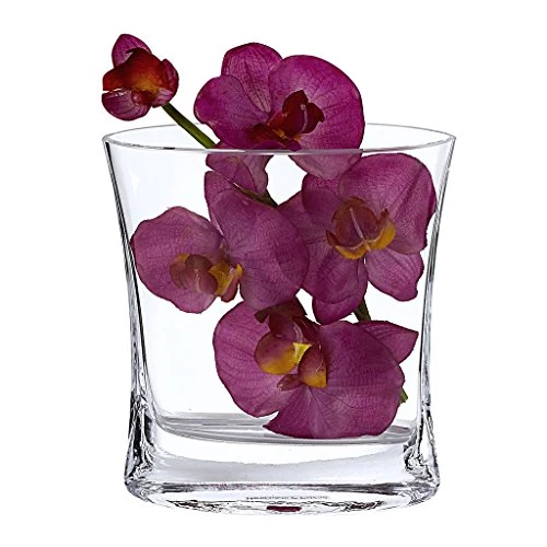 Badash 7.75" European Mouth Blown Crystal Large Pocket Vase, Riviera