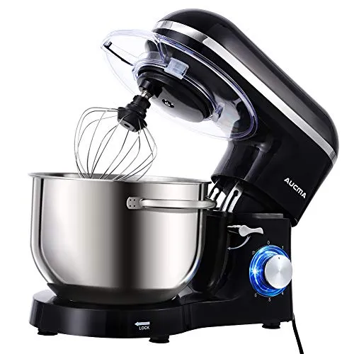 Aucma 6.5 Qt Stand Mixer, Black