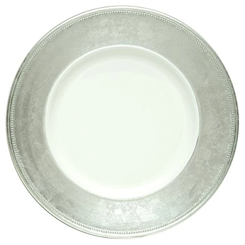 Silver Leaf Rim Charger
