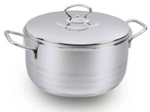 Korkmaz Mega Stockpot with Lid, 18/10 SS, High Polish, 10Qt