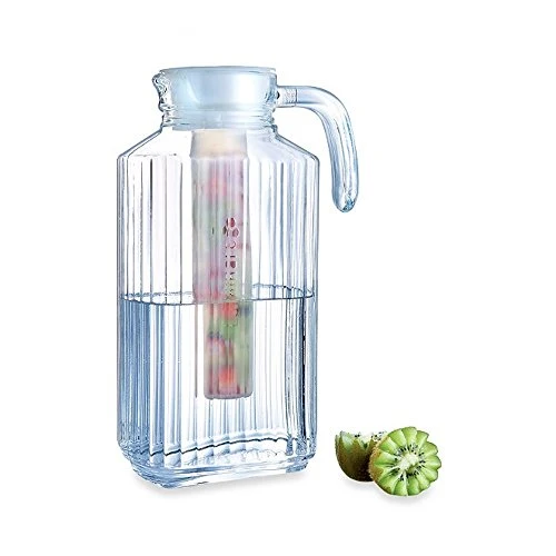 Luminarc Quadro 57.5 Ounce Glass Pitcher with Handle and Infuser