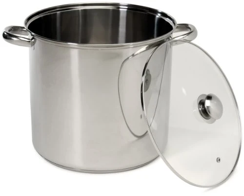 Excelsteel 16QT Stockpot with Encapsulated Base, Stainless Steel - Induction Ready COOKPOT
