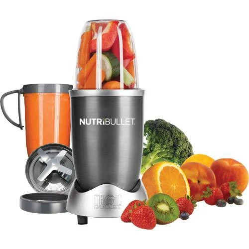 NutriBullet Magic Bullet NBR0801 8 Piece 18oz cup, and 24oz cup 600 Watt High-Speed Blender/Mixer System, Gray