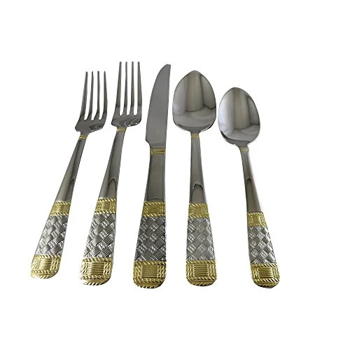 Gold Grecian 20 Piece Flatware Set