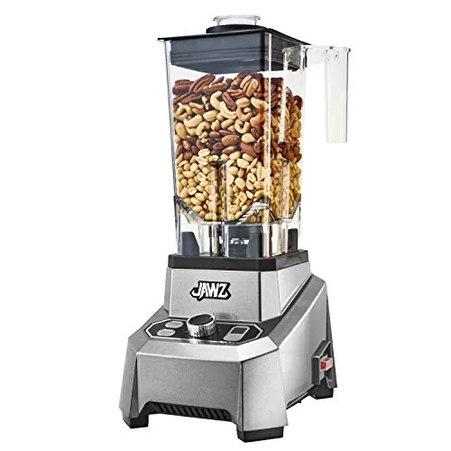 Jawz High Performance 64 Oz Professional Grade Countertop Blender, Silver
