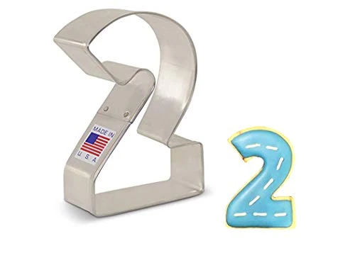 Ann Clark Cookie Cutters Number Two / #2 Cookie Cutter, 3.25"